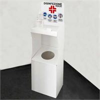 COLONNA DISPENSER GEL E GUANTI CON CESTINO